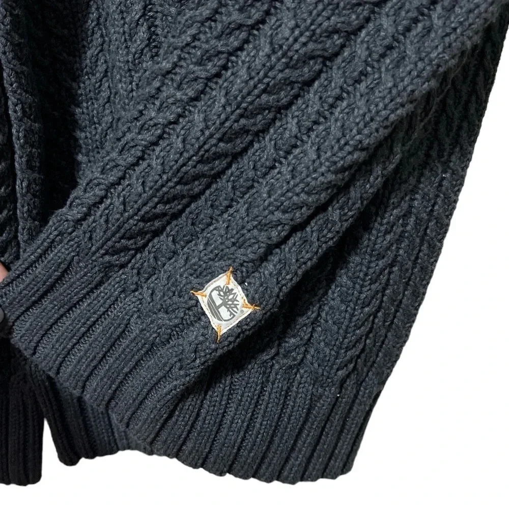 Timberland New Gray‎ Cable Knit Crewneck Standard Fit Sweater Size XXL